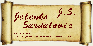 Jelenko Surdulović vizit kartica